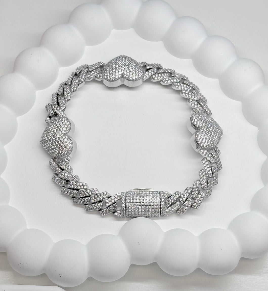 Pulsera 3 Corazones silver925