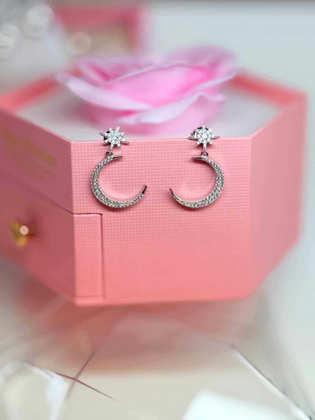 Aretes luna y estrella
